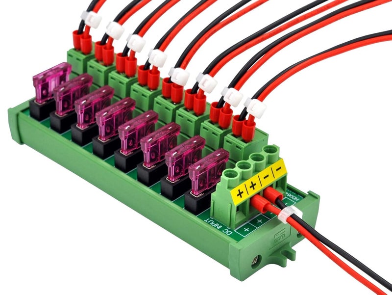 HCDC Screw Mount DC 5-32V 8 Channel Pluggable Top Wiring Terminal Block Power Distribution Fuse Module, HD064VP - Image 5